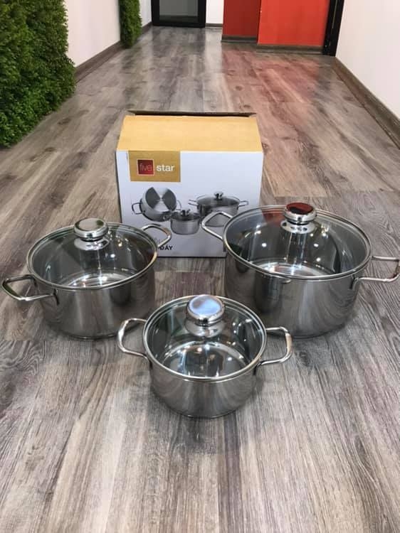 BỘ 3 NỒI FIVESTARS NẮP KÍNH